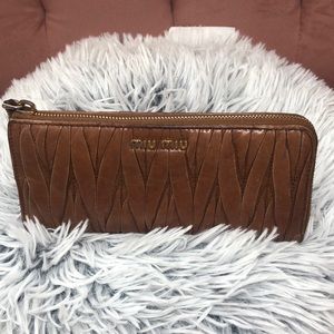 MIUMIU Matalasse Zip Around Wallet